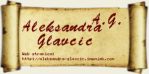 Aleksandra Glavčić vizit kartica